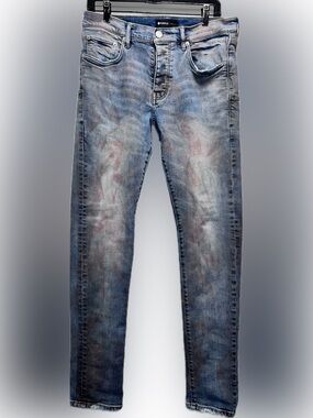 Purple brand like new distressed oil coated like new rare wash #cid waist 33 men